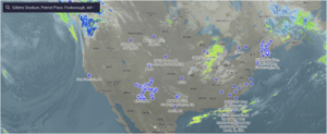 Picture of historical weather over the US.